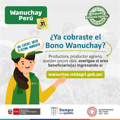 MIDAGRI PERÚ on Twitter QUEDAN POCOS DÍAS Productora productor