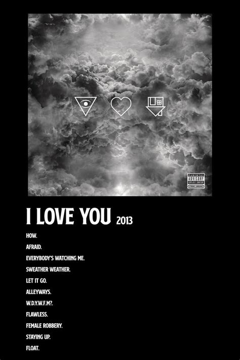 Poster do álbum I Love You da banda The Neighbourhood Concert poster