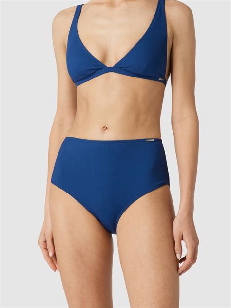 Kup Online Marc O Polo Figi Bikini Z Fakturowanym Wzorem Granatowy