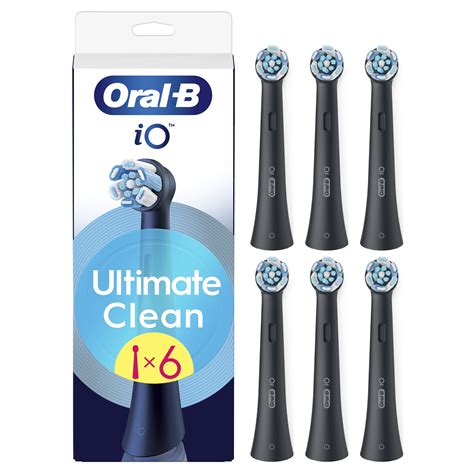 Oral-B iO - 6 brossettes Ultimate Clean Noires - 18 mois