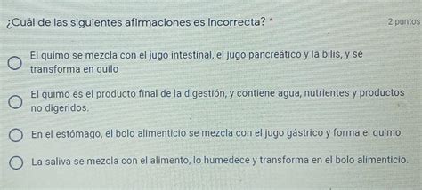 Cu L De Los Siguientes Afirmaciones Es Incorrecta Respondan Bien