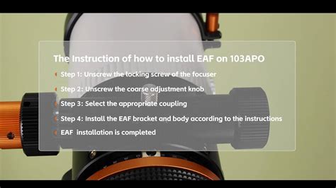 How To Install Zwo Eaf On Askar Apo Youtube