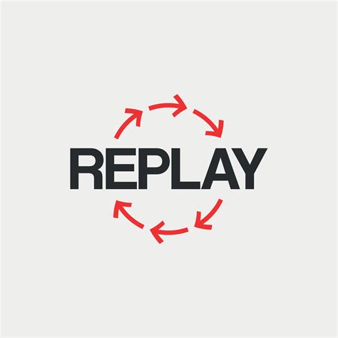 Vector Replay Text Logo Design 27395366 Vector Art At Vecteezy