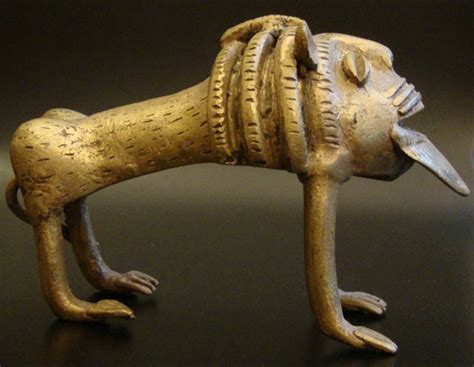 African Brass Lion West Africa 578 Figures — Deco Art Africa