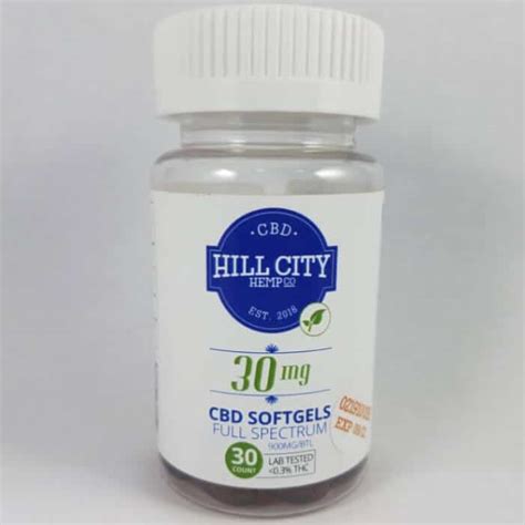 Hill City Hemp Cbd Softgels Full Spectrum 900 Mg