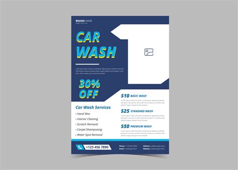 Car wash flyer design template 3323107 Vector Art at Vecteezy