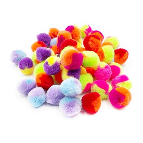 50pcs 20mm Multi Color Craft Pom Pom Ploma