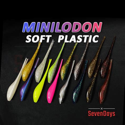 Pcs Minilodon Soft Plastic Cm G Split Tail Fishing Pancing