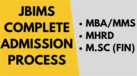 JBIMS Complete Admission Procedure Explained Complete Details For MBA