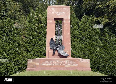 The Alsace-Lorraine monument, the Armistice clearing at Compiègne, France Stock Photo - Alamy