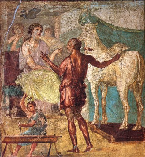 Pompeii Casa Dei Vettii Pasiphae Roman Painting Ancient Paintings