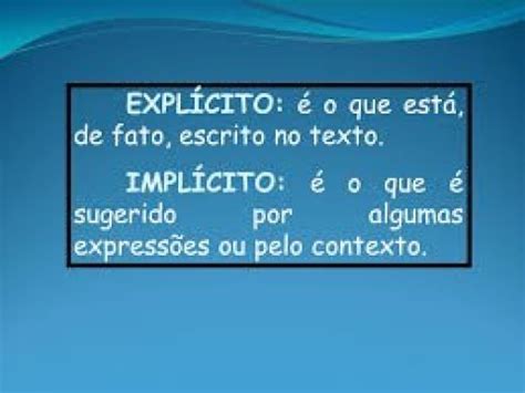 Em Que Trecho Isso Fica Explícito - SEMÂNTICA: Explícito e Implícito | EEM Raul Barbosa | 1ª Série do ...