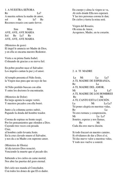 Cantos A Maria Con Acordes María Madre De Jesús Cristo Título