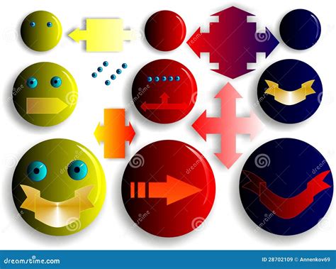 Smilies Arrows And Labels Royalty Free Stock Photography