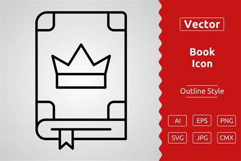 Vector Book Outline Icon Design Graphic by Muhammad Atiq · Creative Fabrica