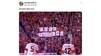 Fact Check Photo Showing Fuck Trudeau Sign At Hockey Game Is Not