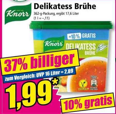 Knorr Delikatess Brühe Angebot bei NORMA 1Prospekte de