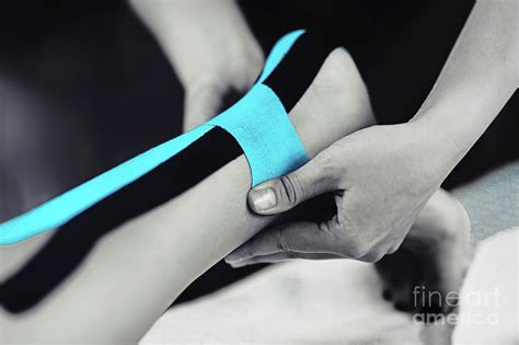 Kinesio Tape Application Photograph By Microgen Images Science Photo