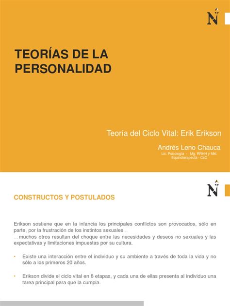 Tema 6 Teoría Del Ciclo Vital Erik Erikson Pdf Adultos Sicología