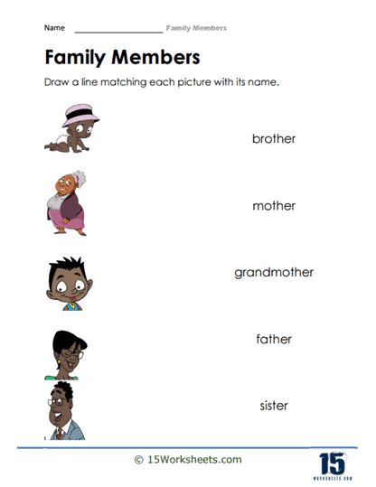 Family Members Worksheets - 15 Worksheets.com