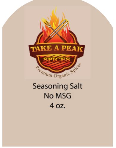 Seasoning Salt No Msg Take A Peak Spices