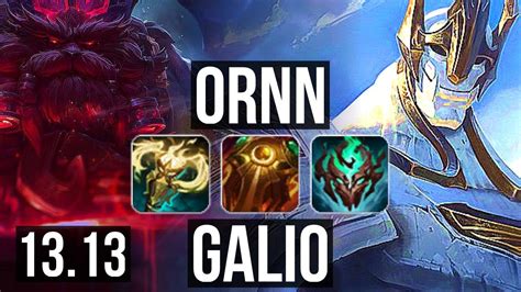 Ornn Vs Galio Mid 3013 600 Games 12m Mastery Na Diamond