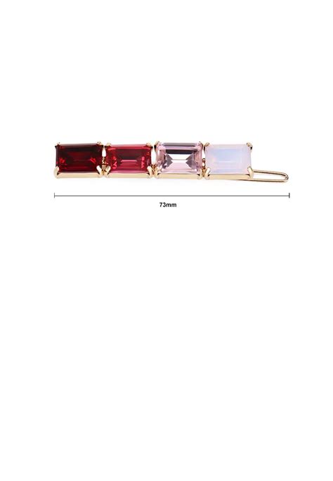 Zafiti Simple Temperament Plated Rose Gold Geometric Red Multicolor