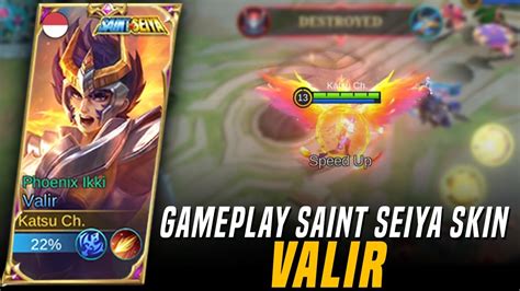 Saint Seiya Skin VALIR Phoenix Ikki Full Gameplay Mobile Legends