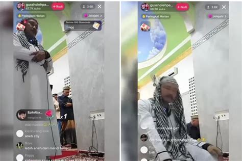 Viral Ustadz Live Tiktok Saat Jadi Imam Salat Tarawih Di Masjid