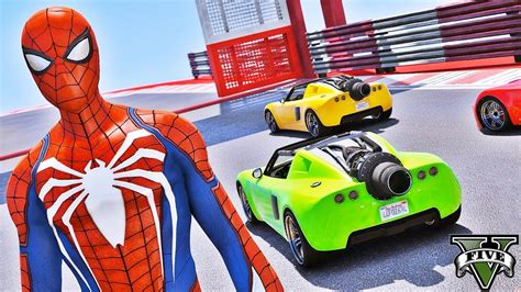 Super Carros Homem Aranha E Her Is Saltos Carros Foguete Gta