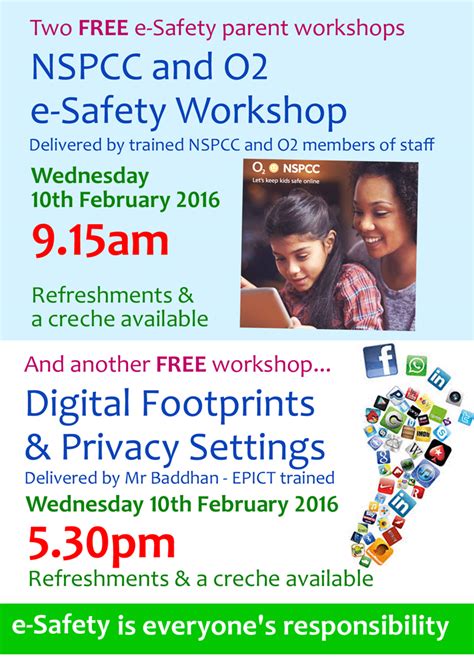 Two Free E Safety Parent Workshops Bells Farm Primary School