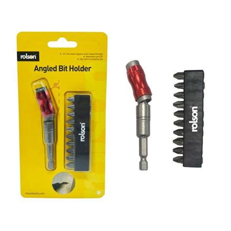 Angled Bit Holder Comes With Bits And Magnetic Hex Shaft