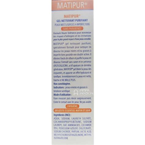 Dermagor Matipur Gel Nettoyant Purifiant Peaux Mixtes Grasses Ml