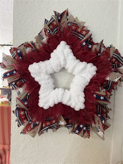 Dollar Tree Patriotic Star Wreath