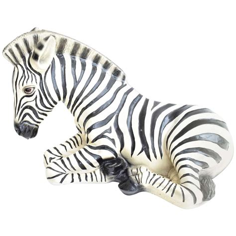 Large Italian Ceramic Zebra At 1stdibs Ceramic Zebra Statue