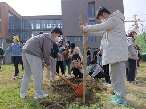 经管学院开展2022年校园义务植树活动 安理工青年