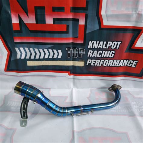 Jual Leheran Pipa Header Biru Bluemon Knalpot Motor Aerox Nmax Lexy Pcx