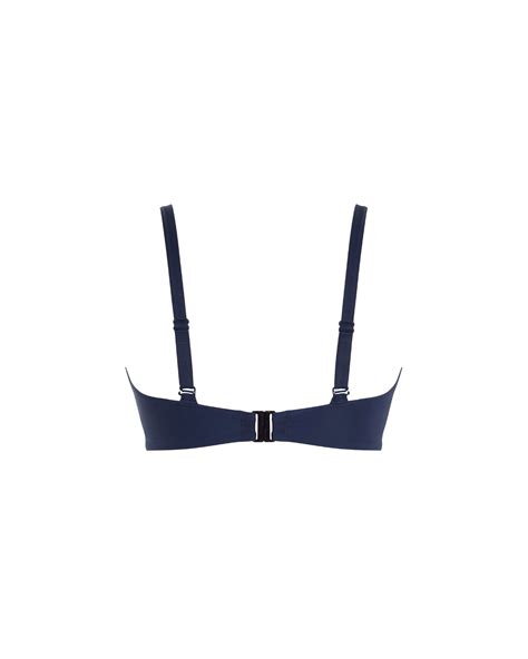 Oceana Bandeau Bikini Top Navy Tkd Lingerie