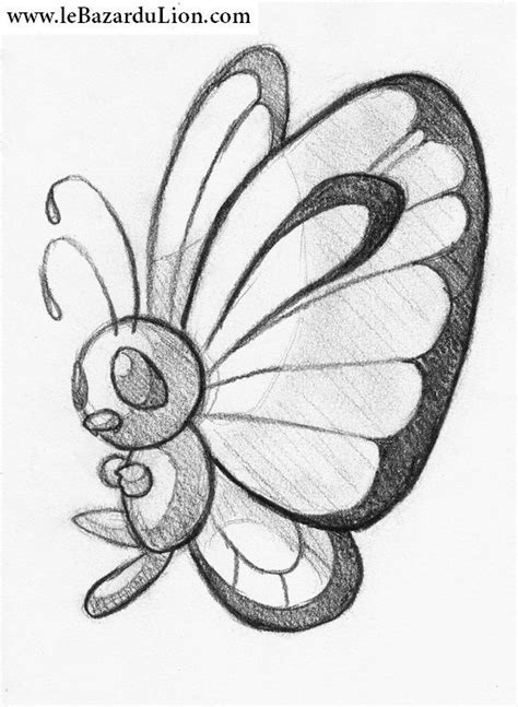 Coloriage Papilusion Butterfree バタフリー 012 Coloring Pokemon sketch