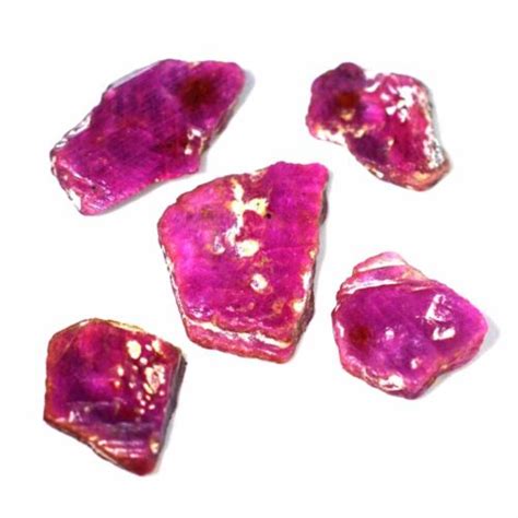 Cts Natural Ruby Facet Grade Rough Mixed Lots Cabochon