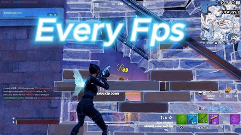 Every Fps Fortnite Youtube