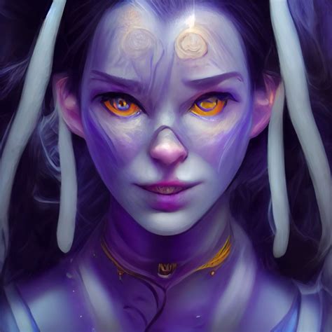 World Of Warcraft Female Draenei Beautiful Face Midjourney OpenArt