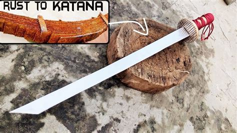 Forging A Katana Sword Out Of Old Rusty Leaf Spring Sword Making