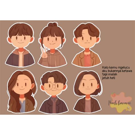 Jual Sticker Motif Orang People Sticker Aesthetic Sticker Deco Sicker