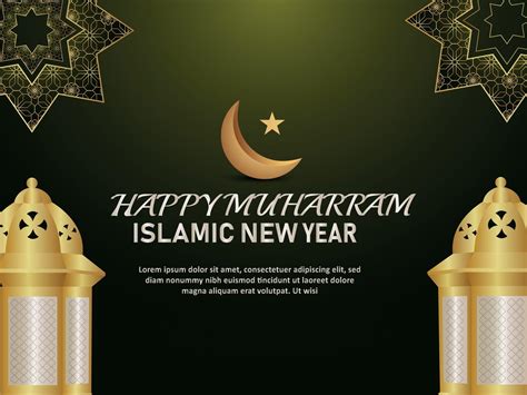 Happy Muharram Islamic New Year Celebration Greeting Card With Vector Illustration 2527032