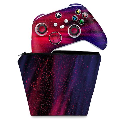 Capa Case E Skin Xbox Series S X Controle Adesivo Abstrato 101