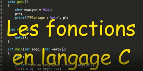 Les Fonctions En Langage C