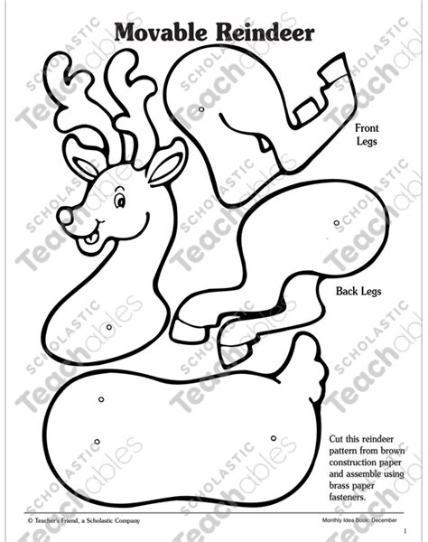 Christmas Reindeer Cut Out Patterns