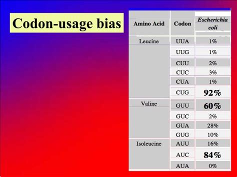 PPT - Codon Usage PowerPoint Presentation - ID:2955068