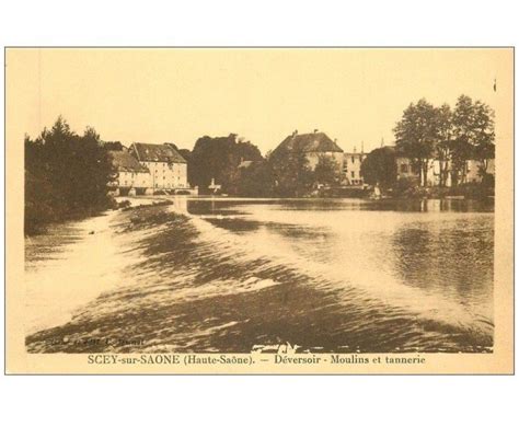 carte postale ancienne 70 SCEY SUR SAONE Déversoir Moulins et